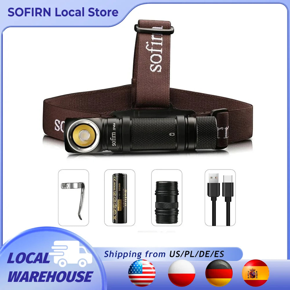 Sofirn SP40A 1200lm TIR Headlamp Rechargeable USB C With Magnet