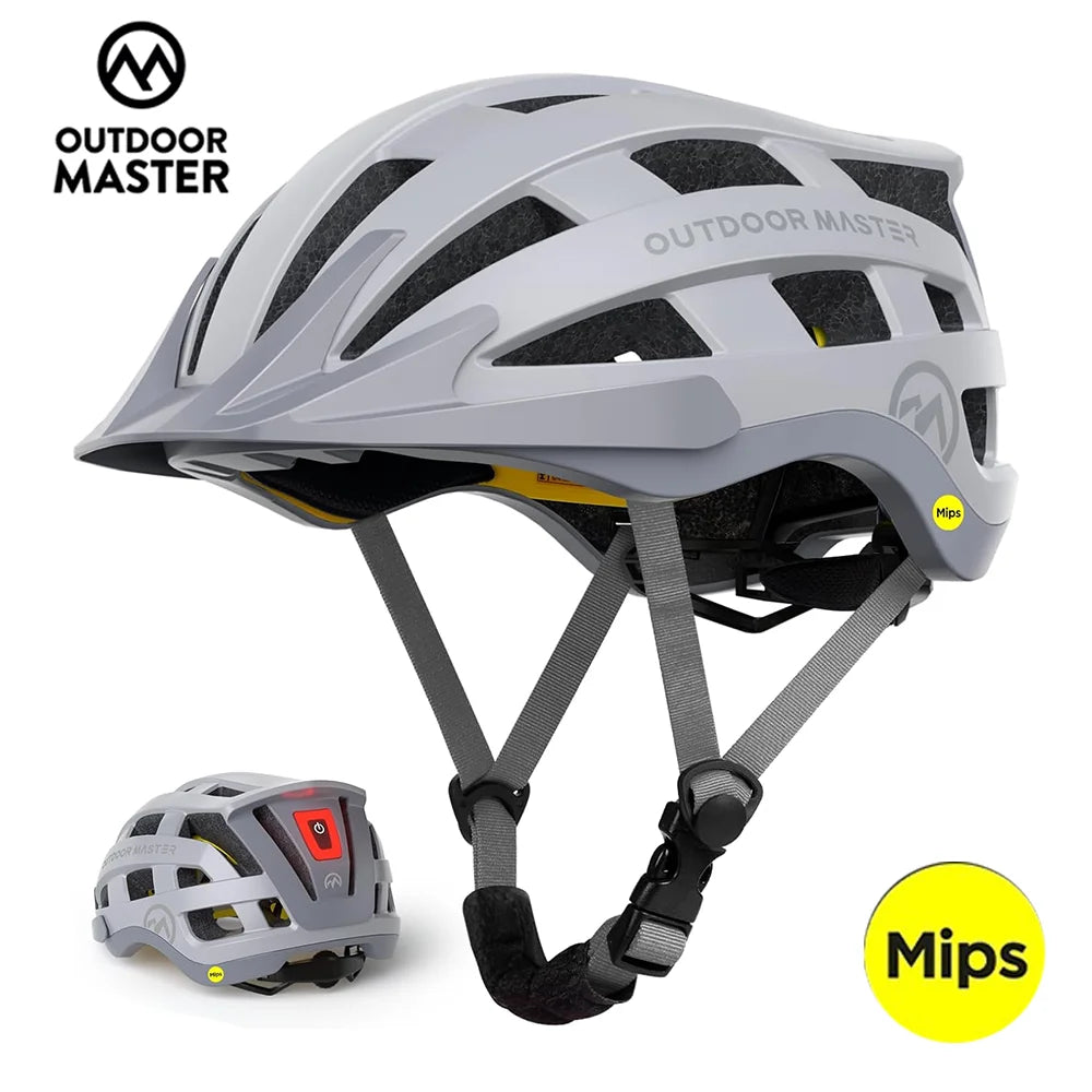 Lightweight Mips Cycling Helmet With Rechargeable Led Tail Light