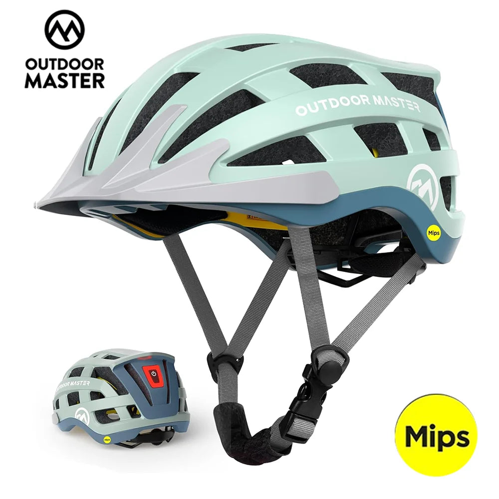 Lightweight Mips Cycling Helmet With Rechargeable Led Tail Light
