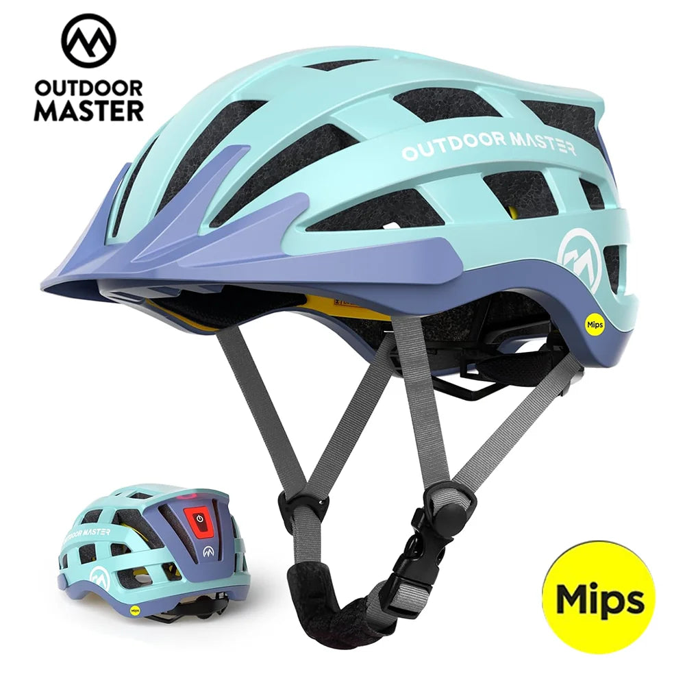Lightweight Mips Cycling Helmet With Rechargeable Led Tail Light