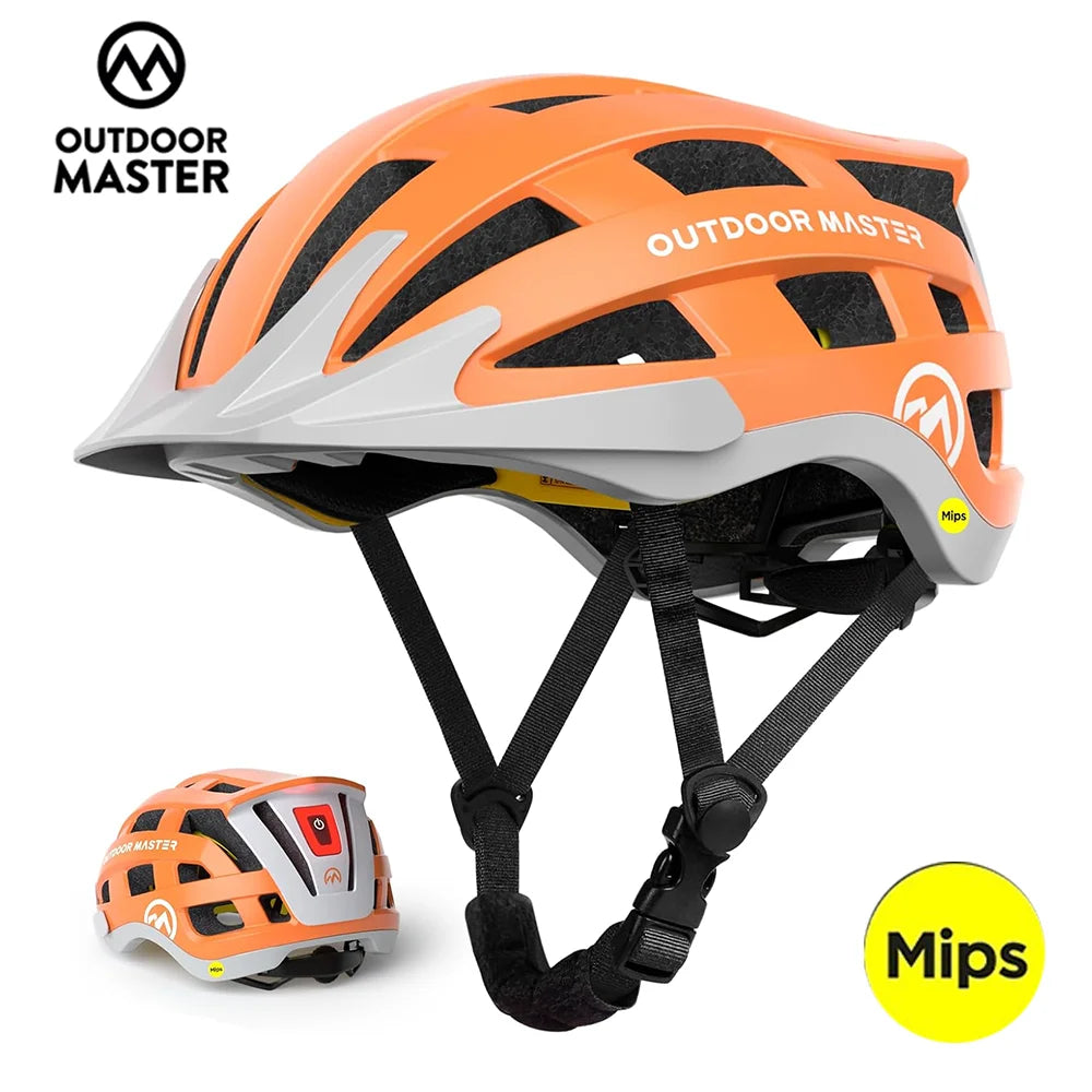 Lightweight Mips Cycling Helmet With Rechargeable Led Tail Light