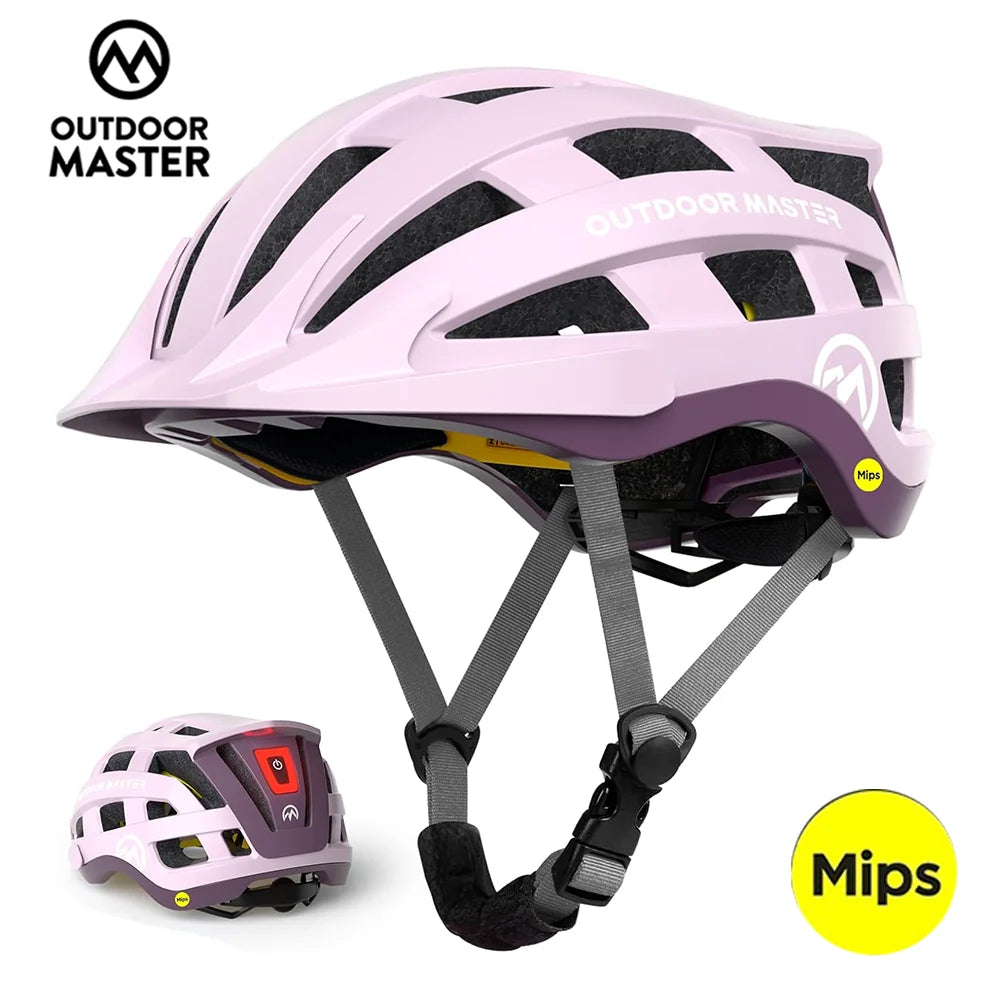 Lightweight Mips Cycling Helmet With Rechargeable Led Tail Light