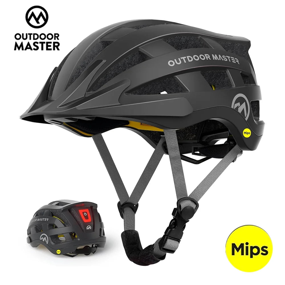 Lightweight Mips Cycling Helmet With Rechargeable Led Tail Light