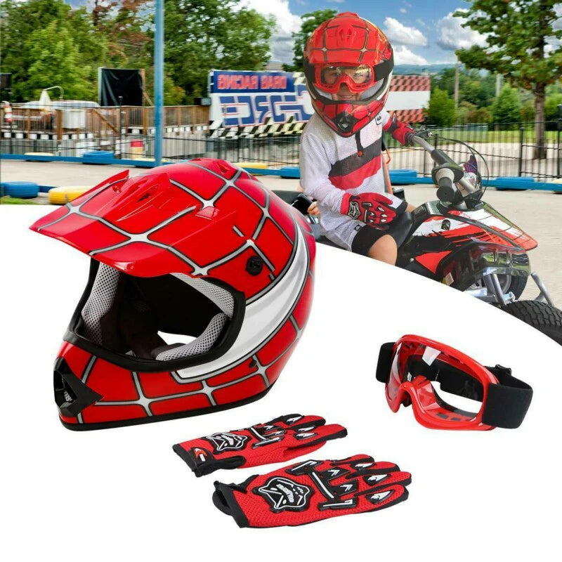 TCMT Youth Full Face Protective Motorcycle Cycling Helmet