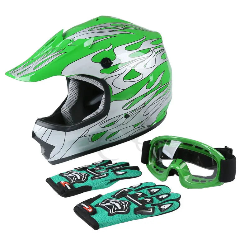 TCMT Youth Full Face Protective Motorcycle Cycling Helmet
