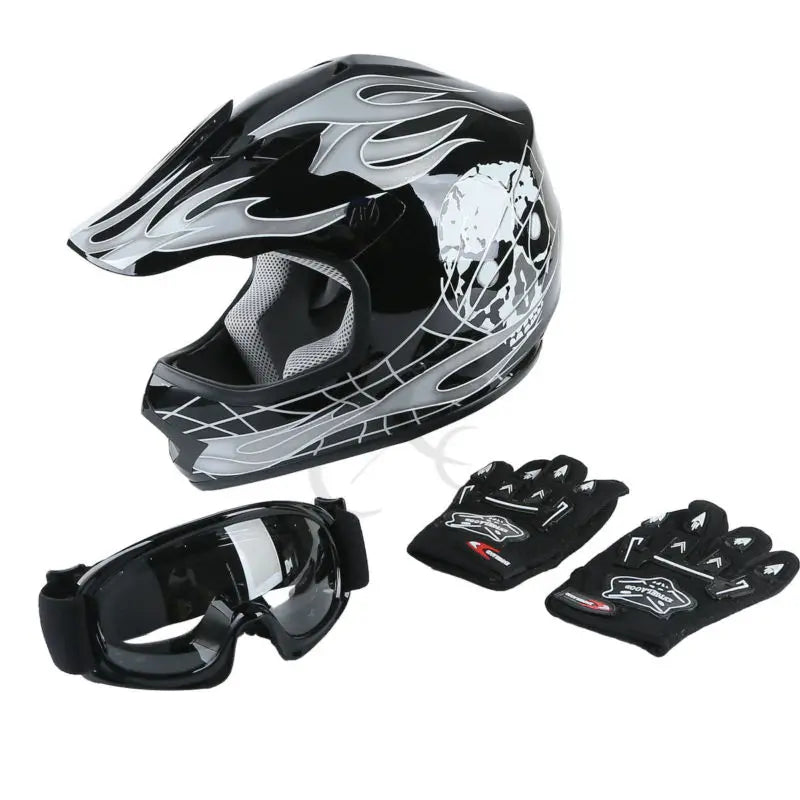 TCMT Youth Full Face Protective Motorcycle Cycling Helmet