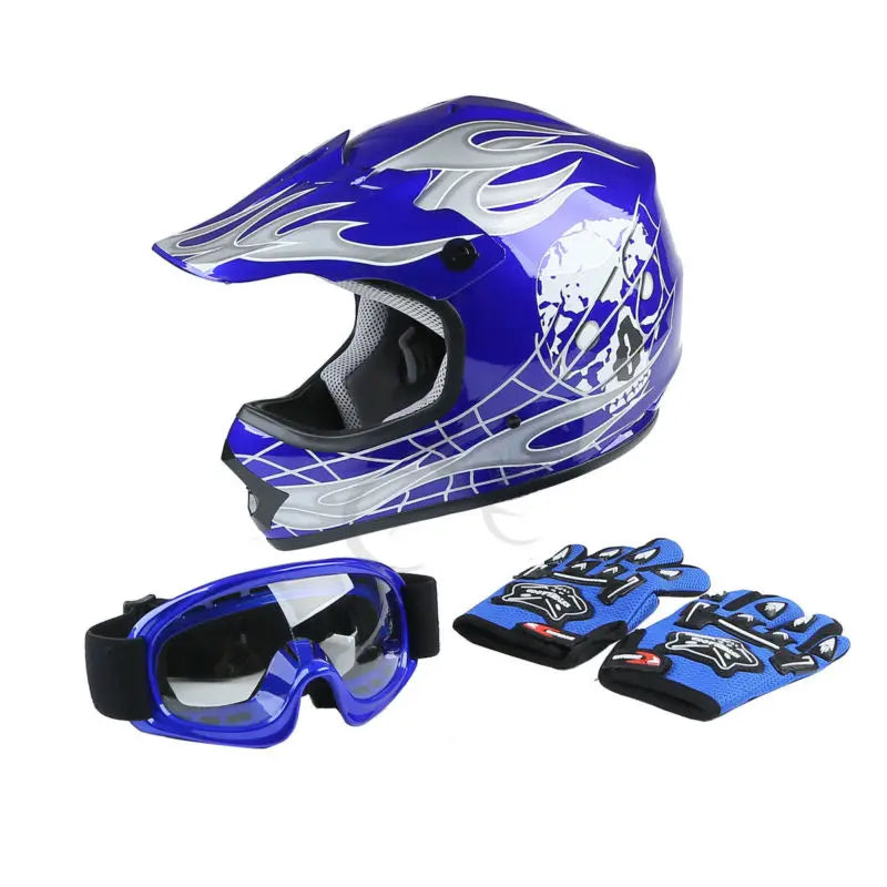 TCMT Youth Full Face Protective Motorcycle Cycling Helmet