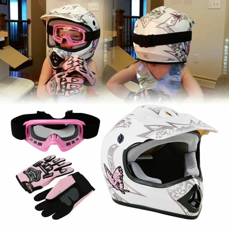 TCMT Youth Full Face Protective Motorcycle Cycling Helmet