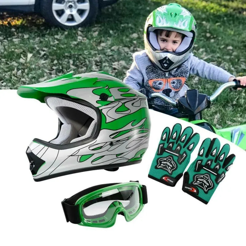 TCMT Youth Full Face Protective Motorcycle Cycling Helmet