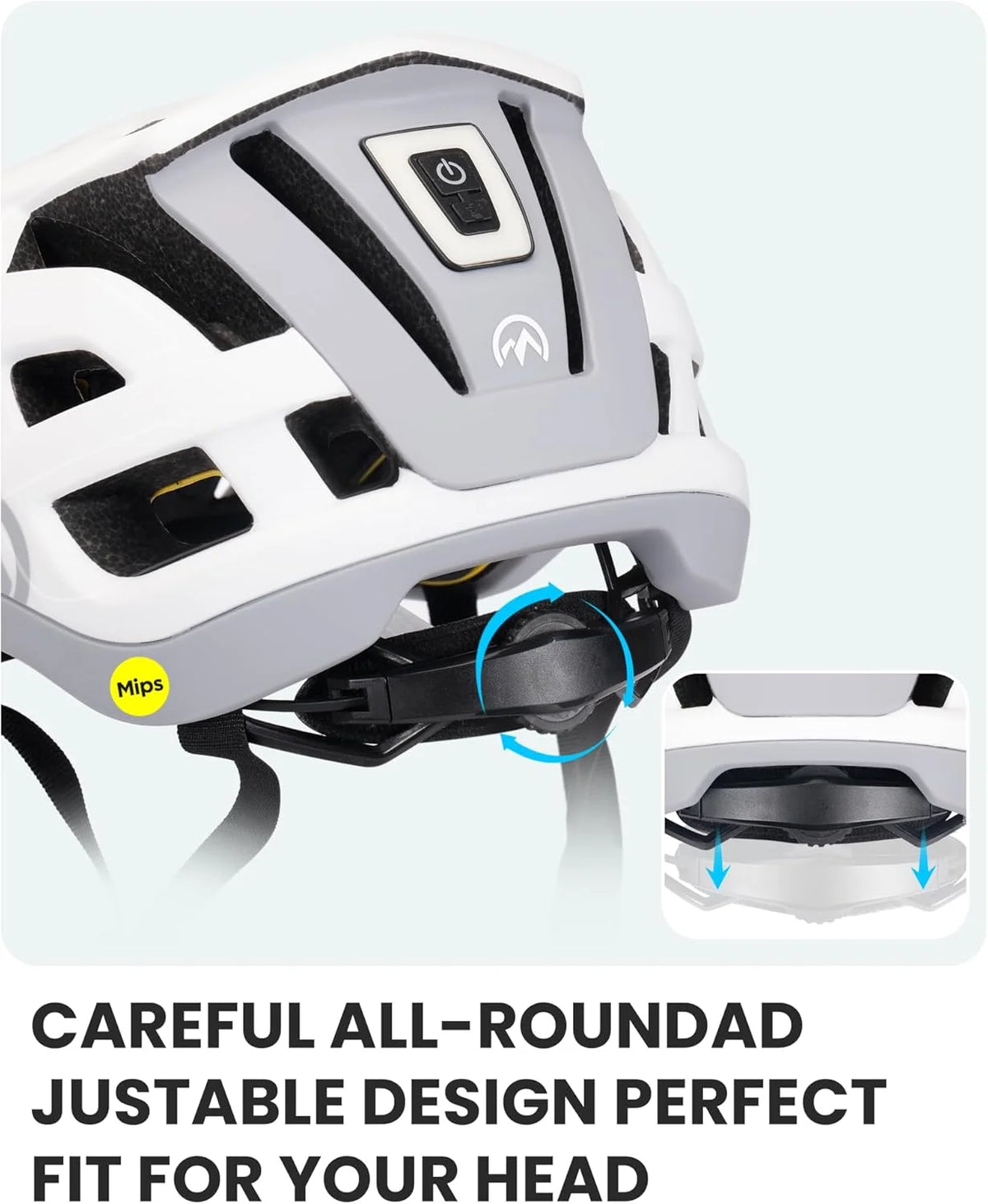 Lightweight Mips Cycling Helmet With Rechargeable Led Tail Light