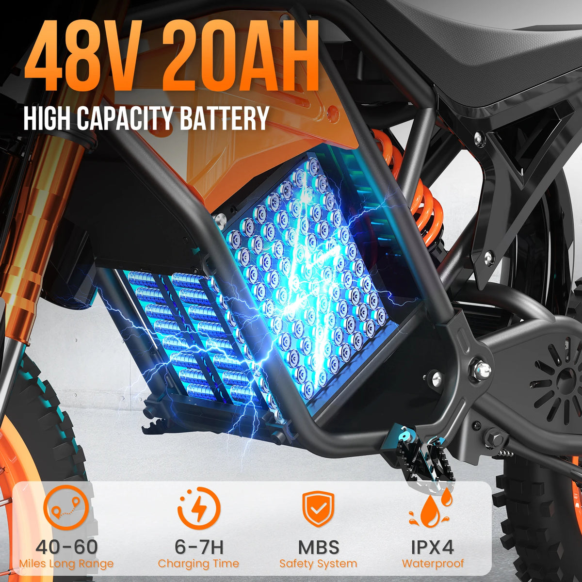 EILLEO SPACEWALK 48V 3000W Electric Dirt Bike for Adults