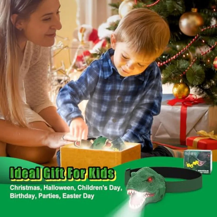 T-Rex Dinosaur Headlamp With Roar And Silent Led Light