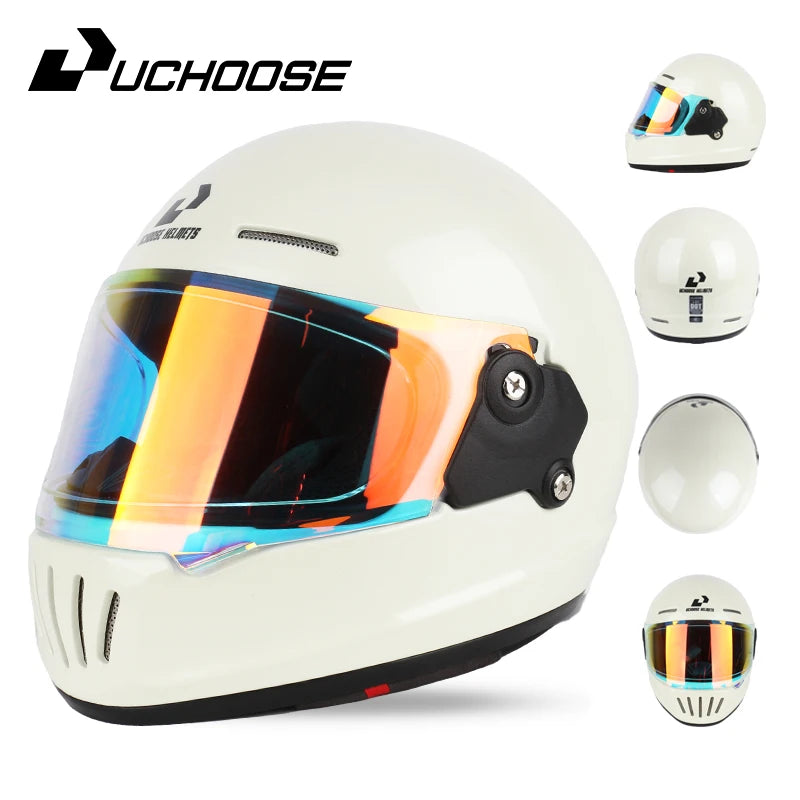 UCHOOSE DOT Certified Retro Open Face Motorcycle Helmet