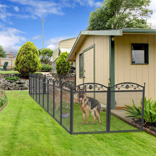 BINGOPAW Heavy Duty Dog Playpen For Indoor Outdoor Use With Waterproof Pad