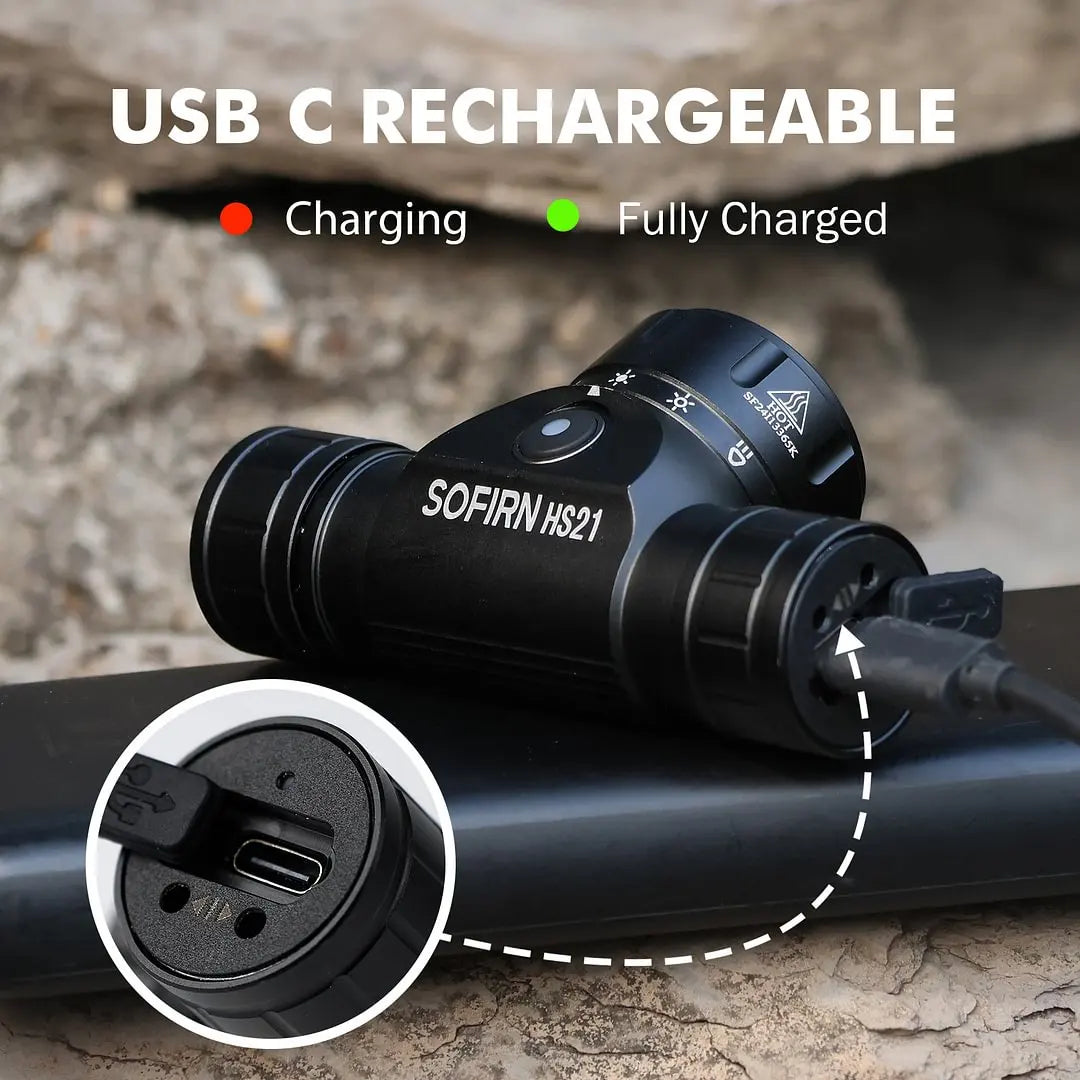 Sofirn Hs21 Sft40 Rechargeable Led Headlamp With Usb C Charging
