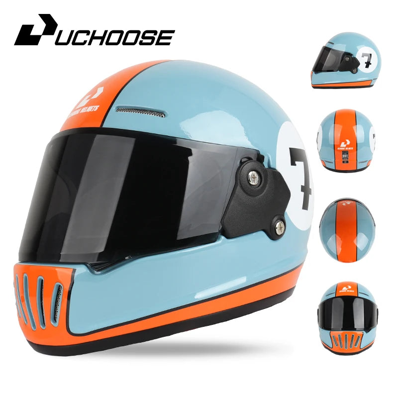 UCHOOSE DOT Certified Retro Open Face Motorcycle Helmet