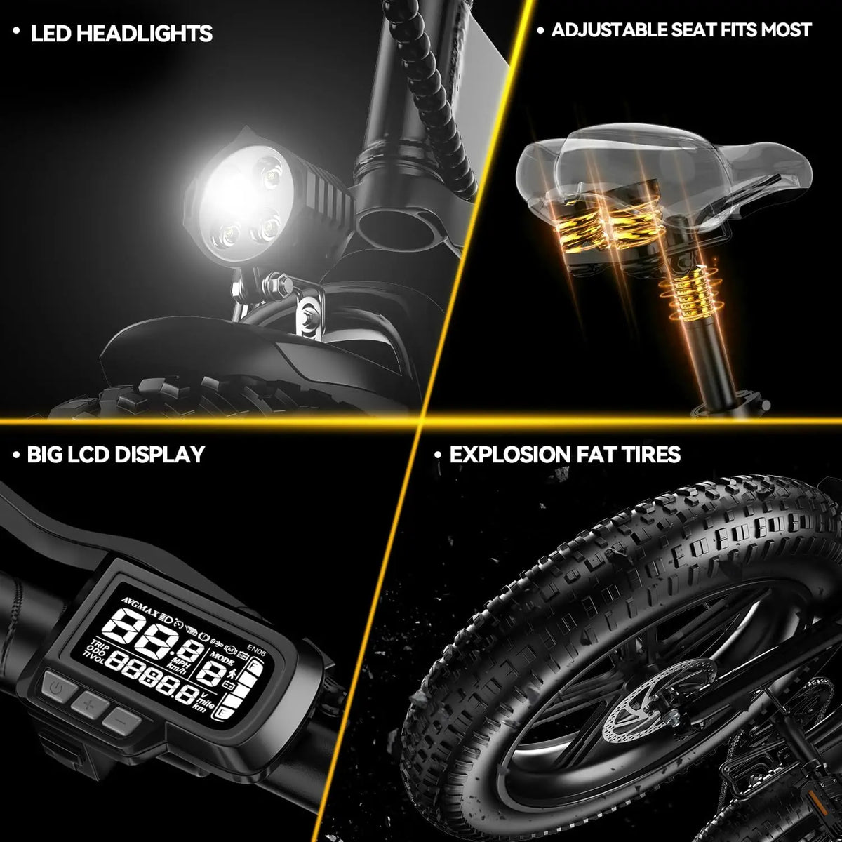 CYBERVELO 1000W Foldable Electric Bike EK4 EK5 Fat Tire