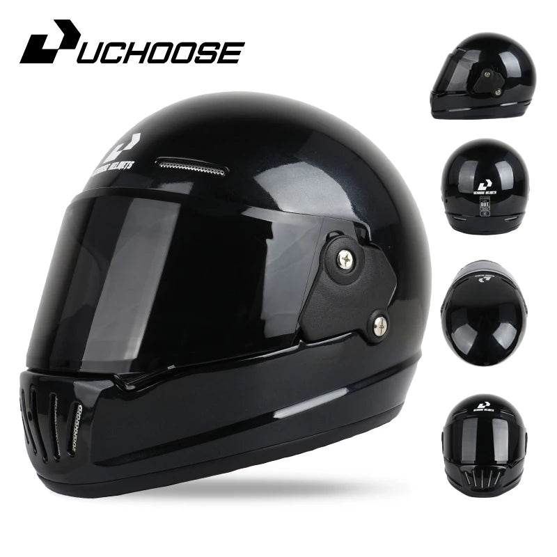 UCHOOSE DOT Certified Retro Open Face Motorcycle Helmet