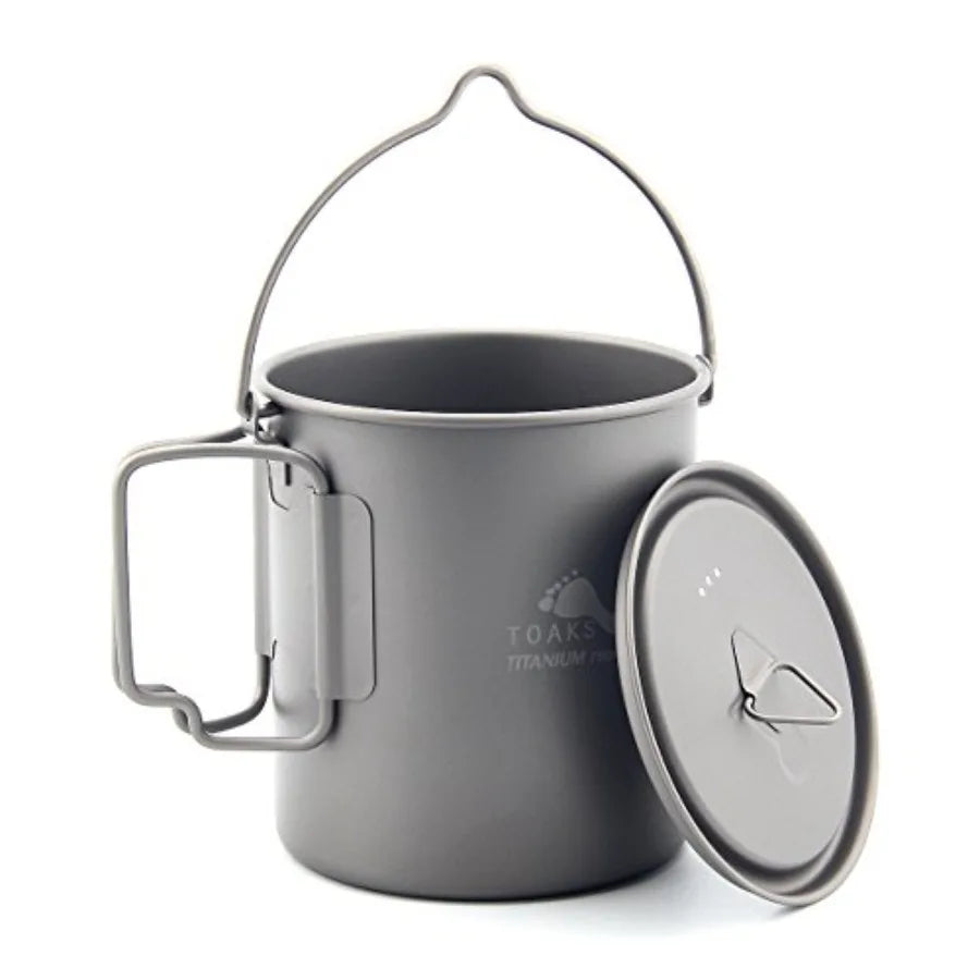 Stainless Steel Pot With Bail Handle For Ultralight Camping Backpacking