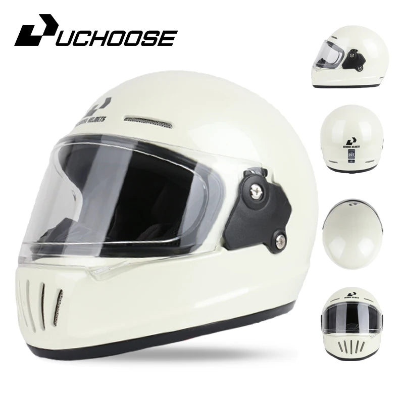 UCHOOSE DOT Certified Retro Open Face Motorcycle Helmet