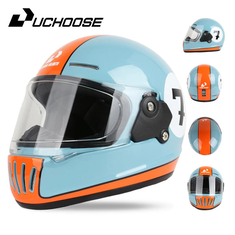 UCHOOSE DOT Certified Retro Open Face Motorcycle Helmet