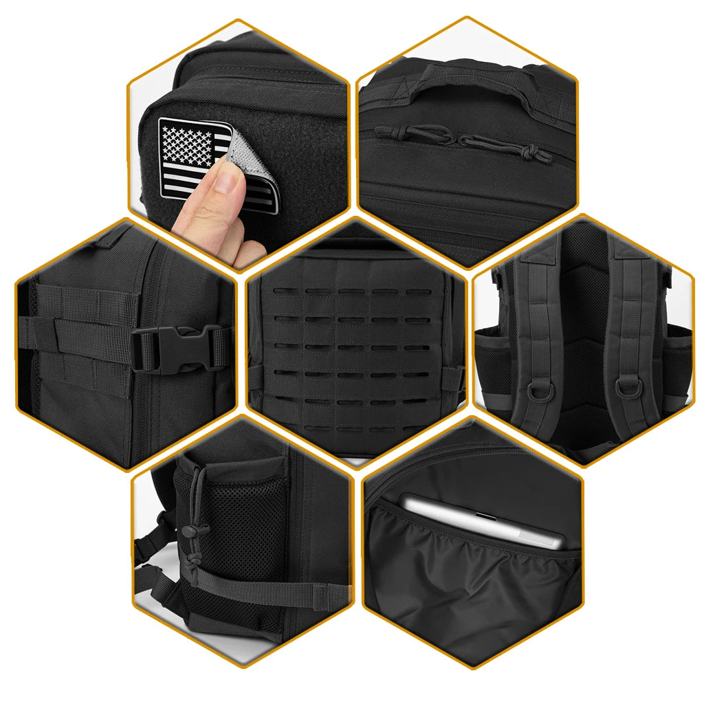 ReFire Gear Tactical MOLLE Backpack For Outdoor Hiking Survival