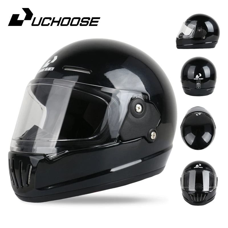 UCHOOSE DOT Certified Retro Open Face Motorcycle Helmet