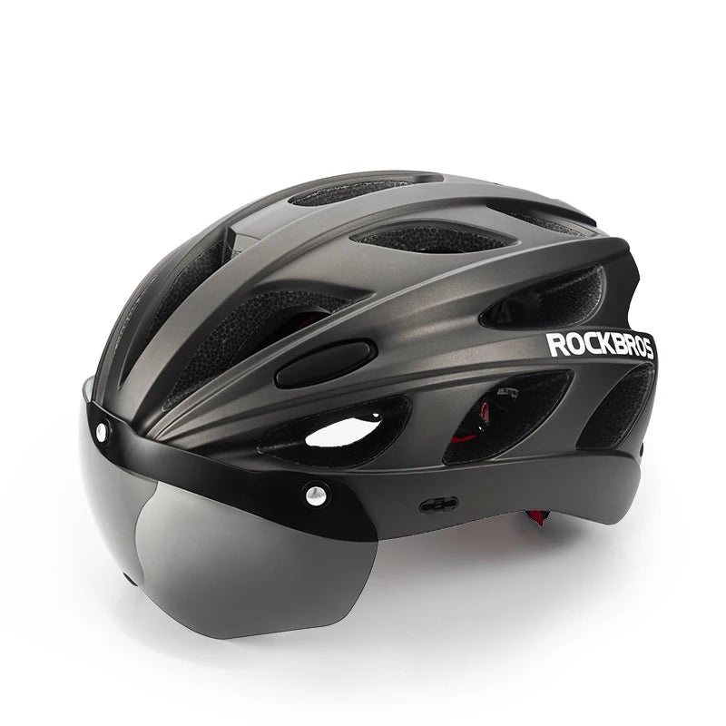Rockbros Lightweight Cycling Helmet With Protective Goggles