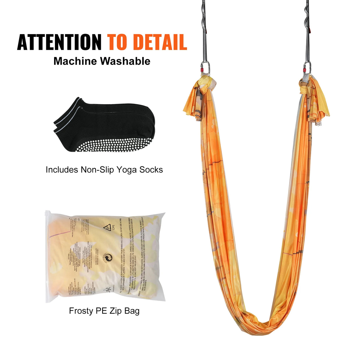 SucceBuy Aerial Yoga Hammock And Full Rigging Hardware Kit