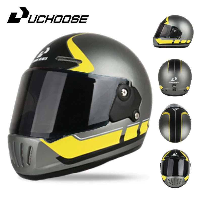 UCHOOSE DOT Certified Retro Open Face Motorcycle Helmet