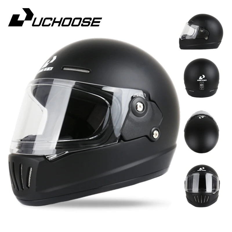 UCHOOSE DOT Certified Retro Open Face Motorcycle Helmet