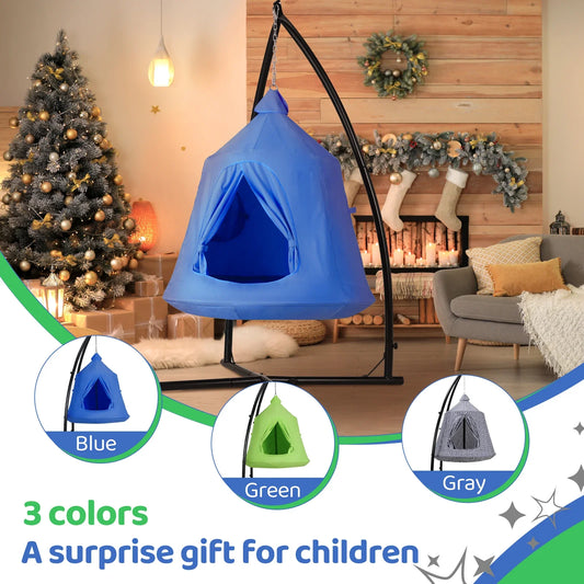 Homfa Hanging Hammock Stand With Play Tent Swing Chair Frame