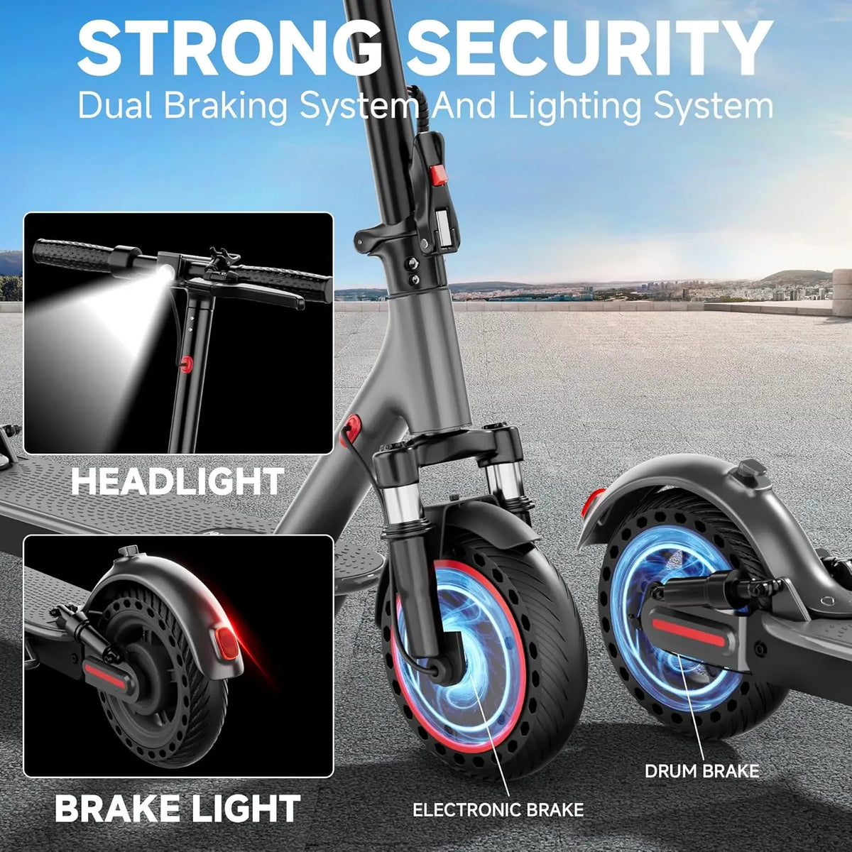 AOVOPRO Electric Scooter With Powerful Motor And App Control