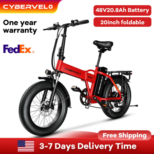 CYBERVELO 1000W Foldable Electric Bike EK4 EK5 Fat Tire