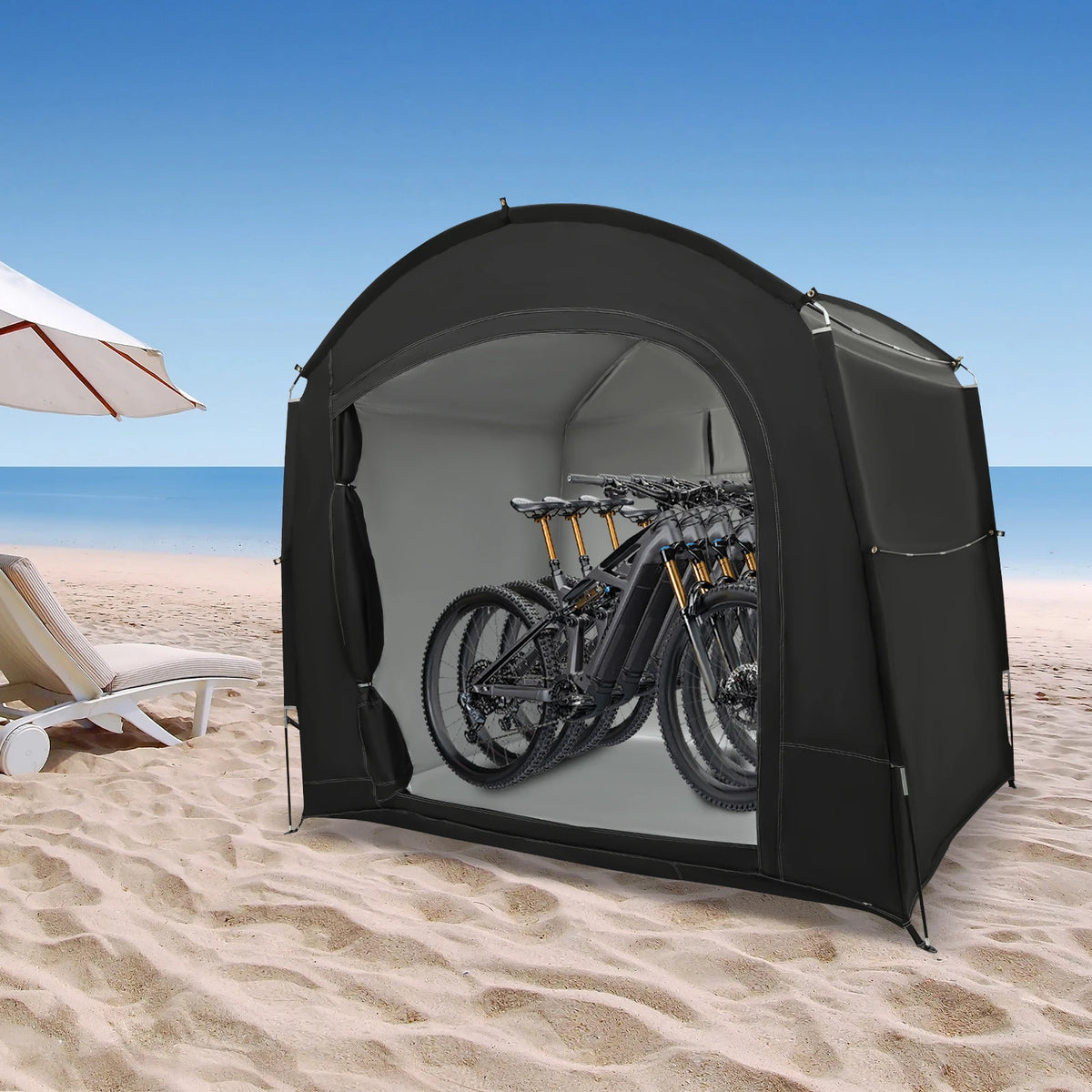 Bike Storage Shed Portable Waterproof Bicycle Shelter Tent For 1 To 4 Bikes