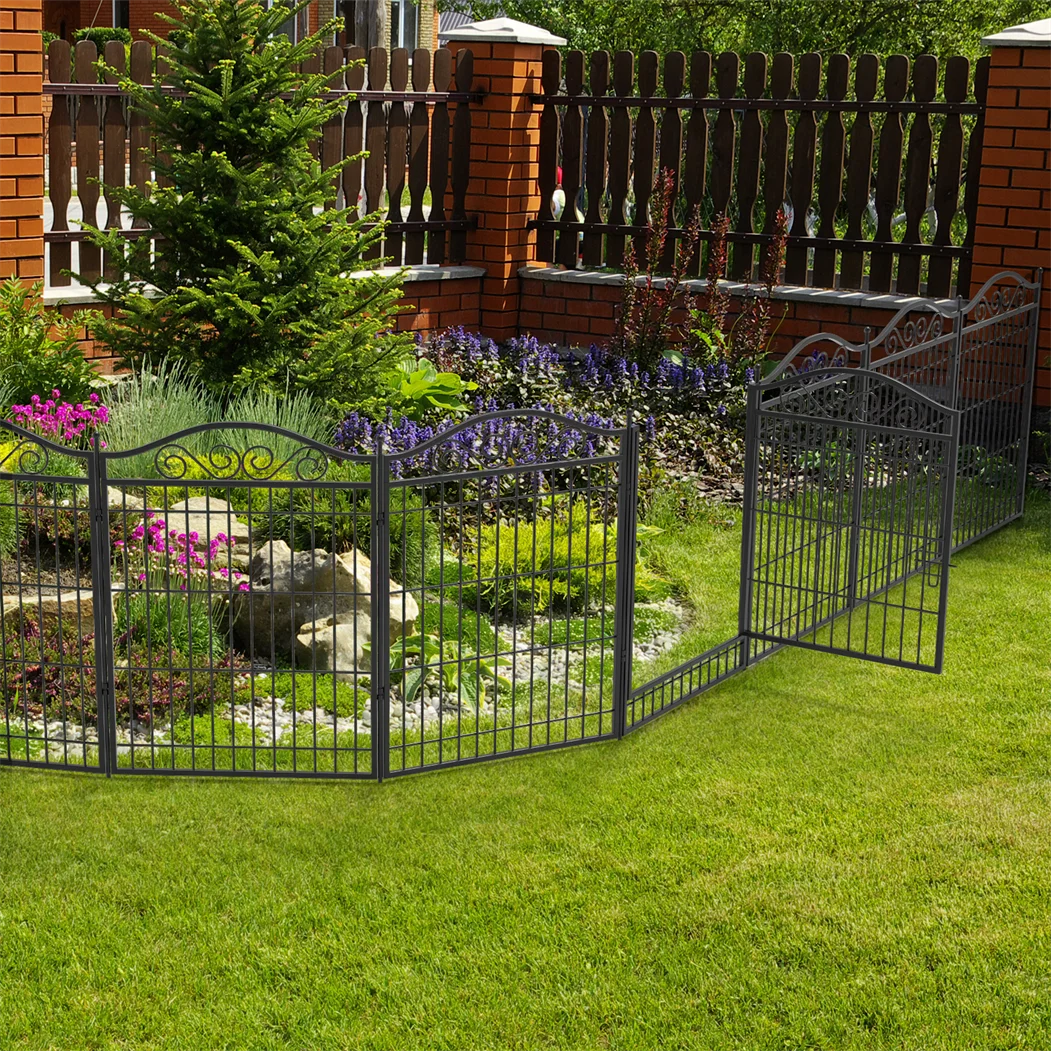BINGOPAW 8 Panels Heavy Duty Metal Dog Playpen With Gate