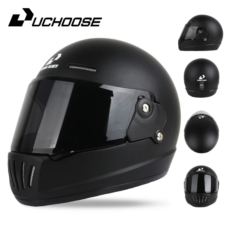 UCHOOSE DOT Certified Retro Open Face Motorcycle Helmet