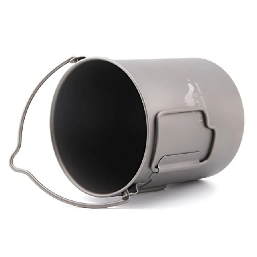 Stainless Steel Pot With Bail Handle For Ultralight Camping Backpacking