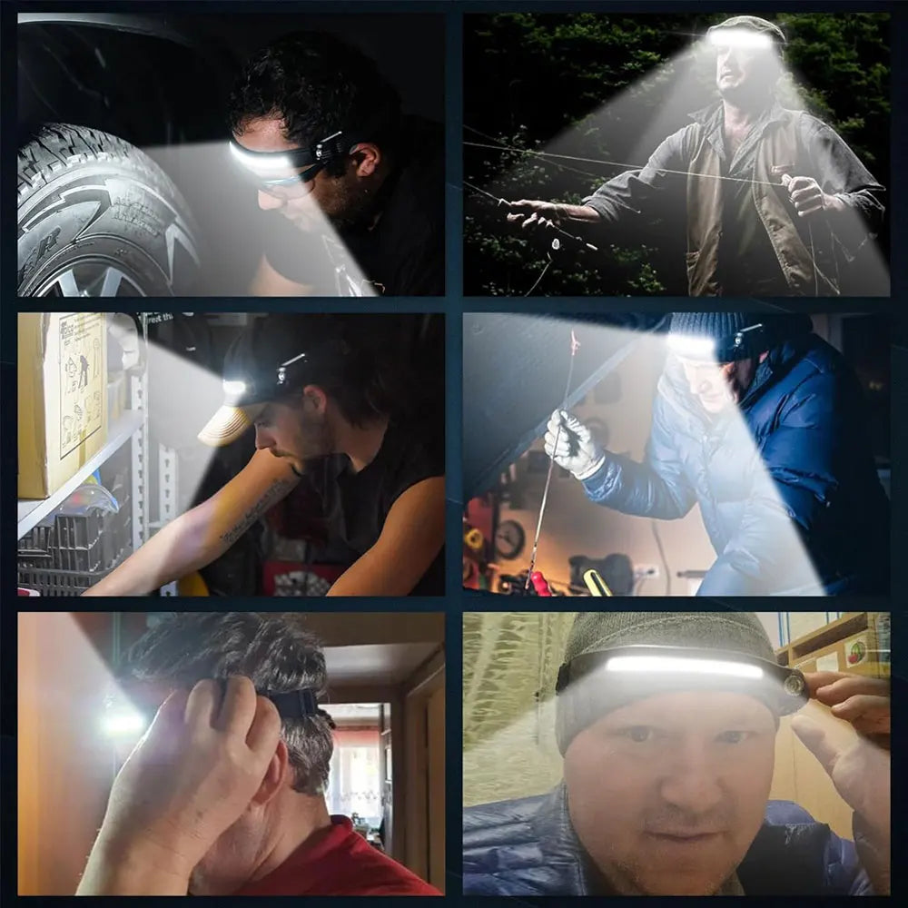 Vastfire Led Headlamp Usb Rechargeable Motion Sensor Outdoor Light