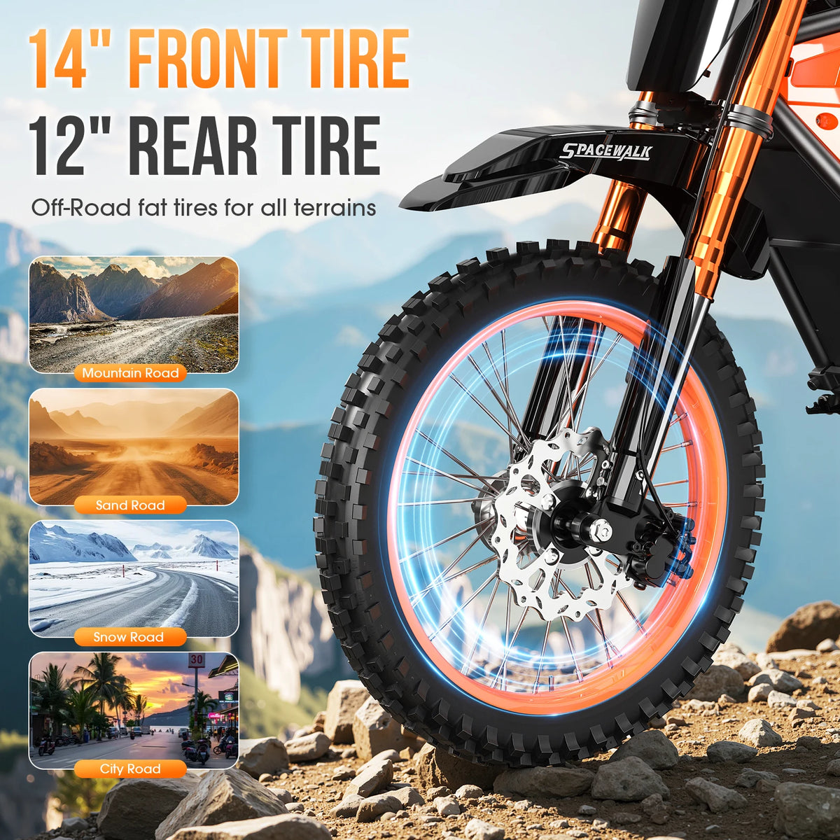 EILLEO SPACEWALK 48V 3000W Electric Dirt Bike for Adults