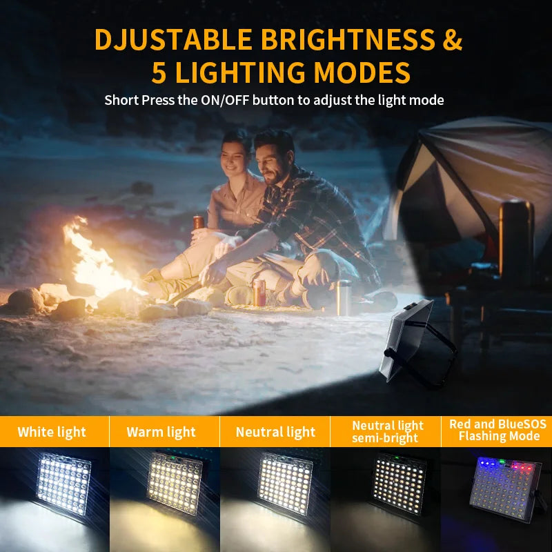 Morglad Solar LED Flashlight USB Rechargeable Outdoor Camping Lantern