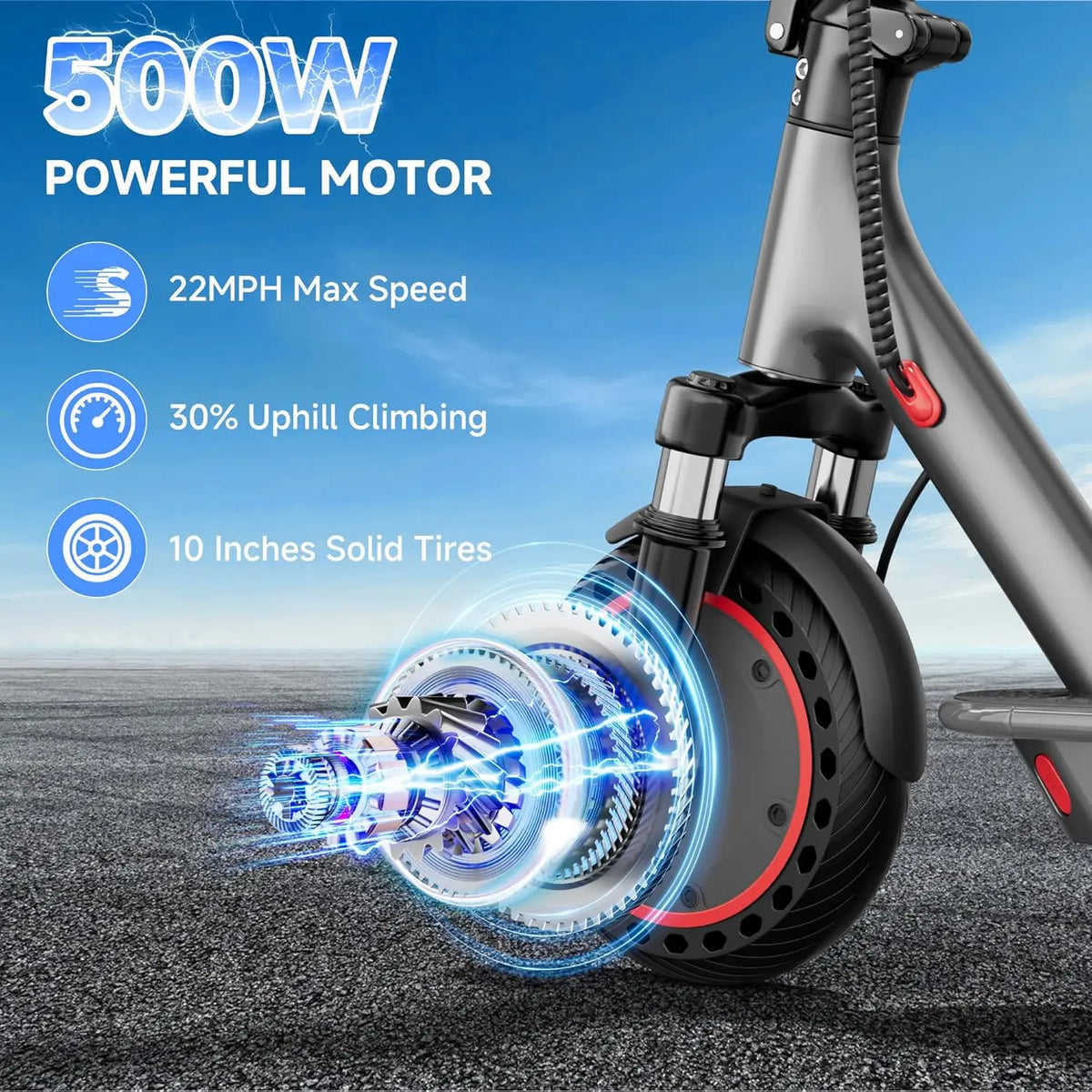 AOVOPRO Electric Scooter With Powerful Motor And App Control