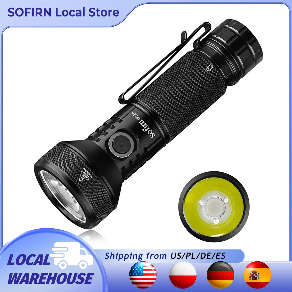 Sofirn IF22A 2100 Lumen Long Range Rechargeable LED Flashlight