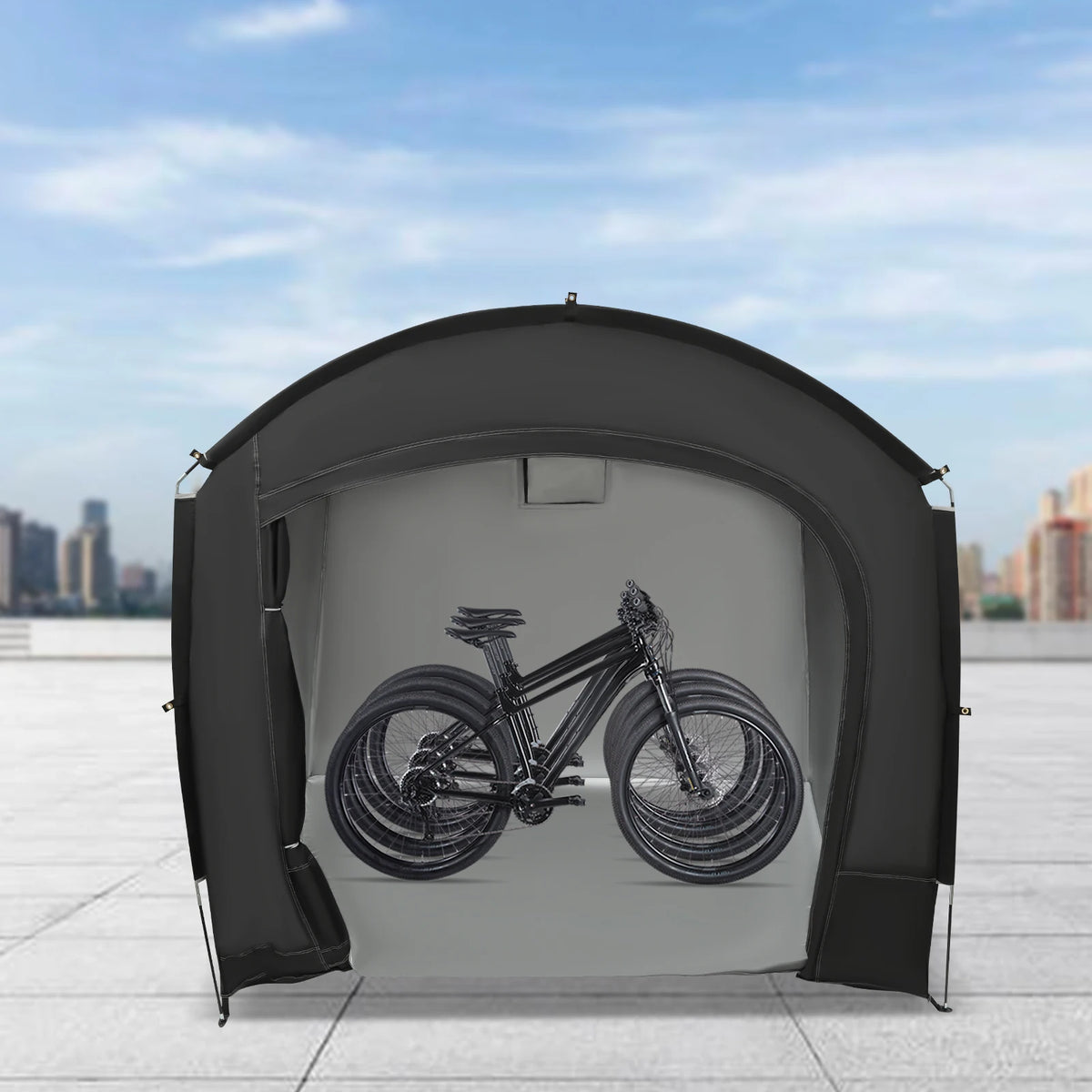 Bike Storage Shed Portable Waterproof Bicycle Shelter Tent For 1 To 4 Bikes