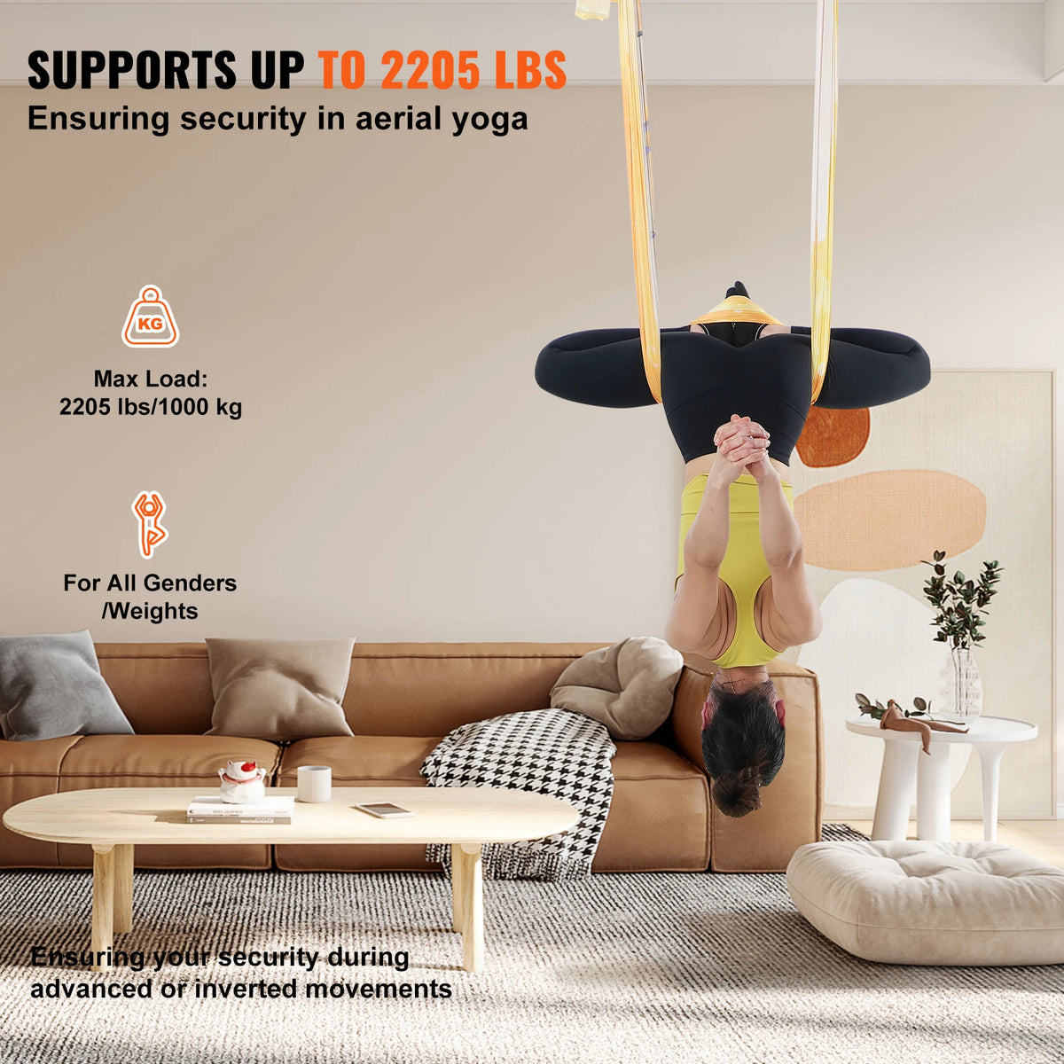 SucceBuy Aerial Yoga Hammock And Full Rigging Hardware Kit