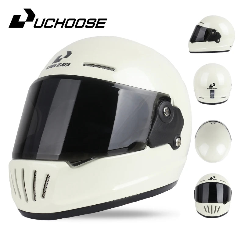 UCHOOSE DOT Certified Retro Open Face Motorcycle Helmet