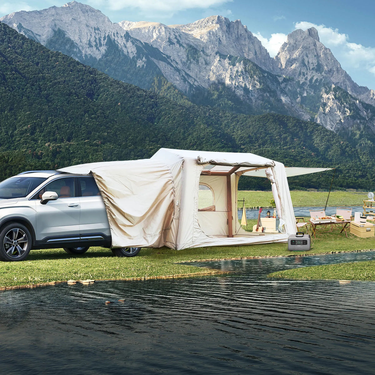 Inflatable SUV Camping Tent Easy Setup Waterproof Glamping Shelter
