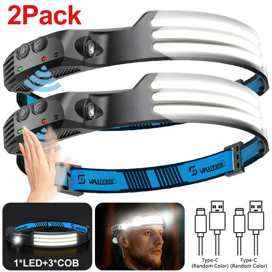 Vastfire Led Headlamp Usb Rechargeable Motion Sensor Outdoor Light