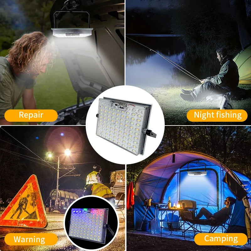 Morglad Solar LED Flashlight USB Rechargeable Outdoor Camping Lantern