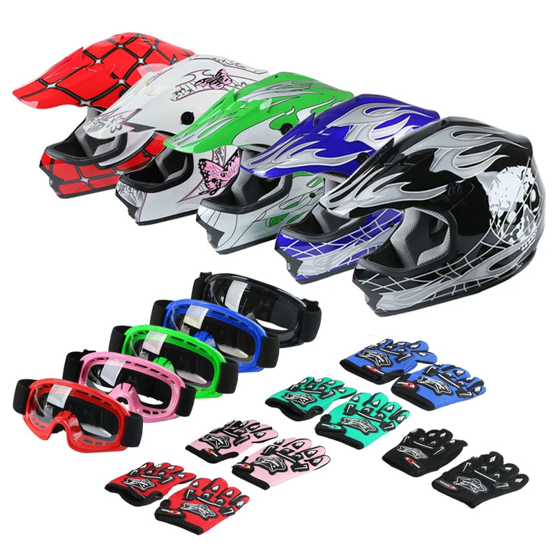 TCMT Youth Full Face Protective Motorcycle Cycling Helmet